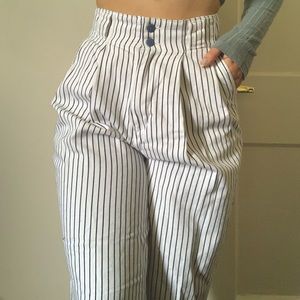 Striped trousers